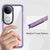 Mobizang Warrior Acrylic Clear Back Cover For Vivo V50 5G | Slim Shockproof [Military Grade Protection] Hybrid Bumper Case (Purple Sides)