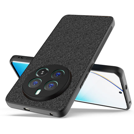 Mobizang Soft Full Fabric Protective Back Case Cover for Realme 12 Plus / Narzo 70 / Narzo 70 PRO | Shockproof Slim Hard Anti Slip Back Case (Black)