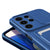 Mobizang Bisen Back Cover for Samsung Galaxy S25 Ultra | Inbuilt Camera Slider Ring Stand and Card Pocket Shockproof Slim Bumper Back Case (Blue)