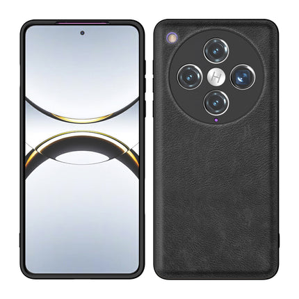 Mobizang Tux Leather Back Cover for Oppo Find X8 Pro | Slim Shockproof Camera Protection Bumper Case (Black)