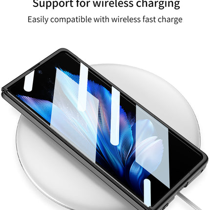 Mobizang Ultra Thin Magsafe Ring Back Case for Vivo X Fold 3 PRO | Shockproof Slim Hard Protective Cover (Black)