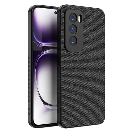 Mobizang Soft Full Fabric Protective Back Case Cover for Oppo Reno 12 Pro (5G) | Shockproof Slim Hard Anti Slip Back Case (Black)