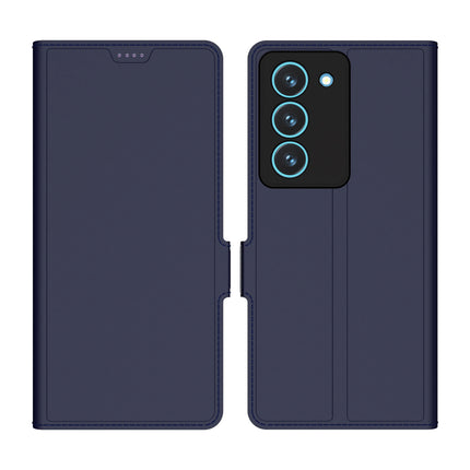 Mobizang Noble Slim Magnetic Leather Flip Case Cover for Realme 14X | Card Holder Stand Flip Wallet Case (Blue)