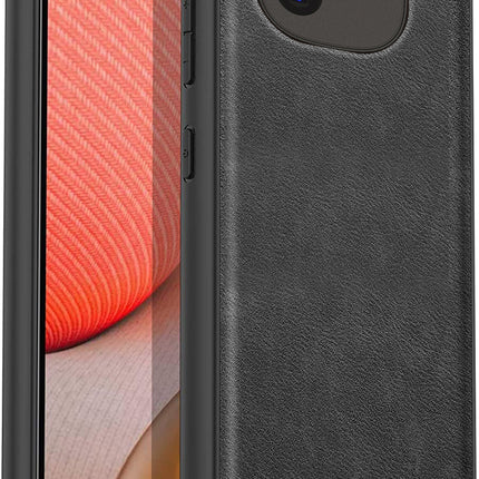 Kapa Tux Leather Back Cover for IQOO 12 (5G) | Slim Shockproof Camera Protection Bumper Case (Black)