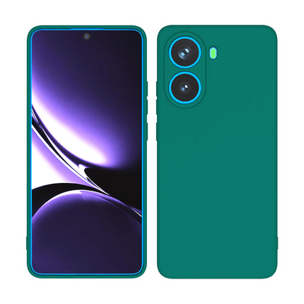 Mobizang Matte Protective Lens Flexible Back Cover for Poco X7 Pro 5G | Slim Silicone with Soft Lining Shockproof Full Body Bumper Case (Green)