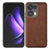Mobizang Tux Leather Back Cover for Oppo Reno 13 Pro | Slim Shockproof Camera Protection Bumper Case (Brown)