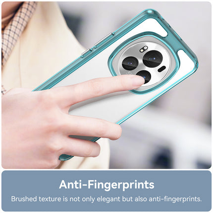 Mobizang Unicorn Acrylic Clear Back Cover For Honor Magic 6 PRO | Slim Shockproof [Military Grade Protection] Hybrid Bumper Case (Blue Sides)