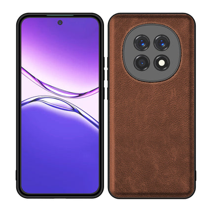 Mobizang Tux Leather Back Cover for Oppo F29 5G | Slim Shockproof Camera Protection Bumper Case (Brown)