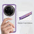 Mobizang Warrior Acrylic Clear Back Cover For Realme 14 Pro+ (Plus) 5G | Slim Shockproof [Military Grade Protection] Hybrid Bumper Case (Purple Sides)