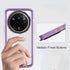 Mobizang Warrior Acrylic Clear Back Cover For Realme 14 Pro+ (Plus) 5G | Slim Shockproof [Military Grade Protection] Hybrid Bumper Case (Purple Sides)