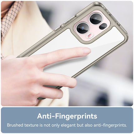 Mobizang Unicorn Acrylic Clear Back Cover For Oppo Reno 13 Pro 5G | Slim Shockproof [Military Grade Protection] Hybrid Bumper Case (Grey Sides)