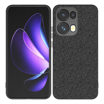 Mobizang Soft Full Fabric Protective Back Case Cover for Oppo Reno 13 Pro | Shockproof Slim Hard Anti Slip Back Case (Black)