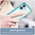 Mobizang Unicorn Acrylic Clear Back Cover For Apple iPhone 16 | Slim Shockproof [Military Grade Protection] Hybrid Bumper Case (Blue Sides)