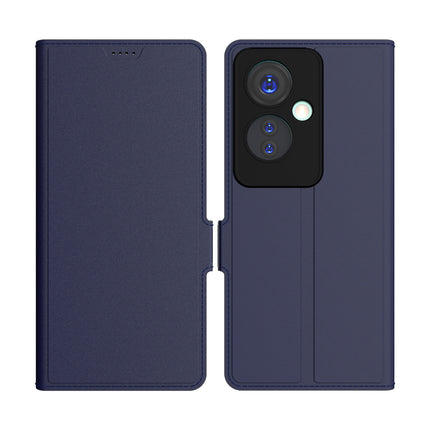 Kapa Noble Slim Magnetic Leather Flip Case Cover for OPPO F25 Pro (5G) | Card Holder Stand Flip Wallet Case (Blue)