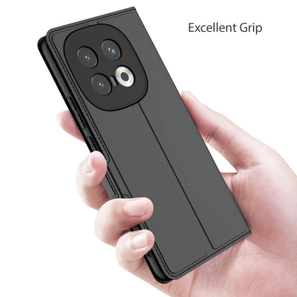 Mobizang Noble Slim Magnetic Leather Flip Case Cover for Iqoo 13 (5G) | Card Holder Stand Flip Wallet Case (Black)