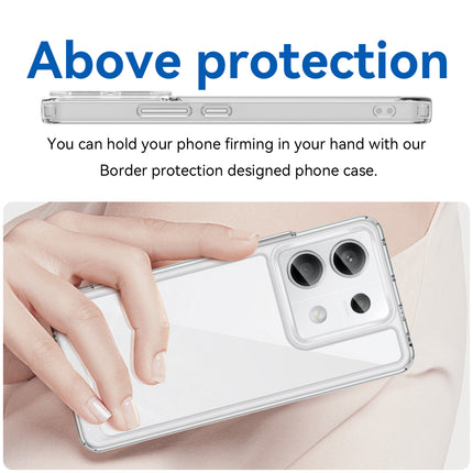 Mobizang Unicorn Acrylic Clear Back Cover For Redmi Note 13 Pro (5G) | Slim Shockproof [Military Grade Protection] Hybrid Bumper Case (Clear Sides)