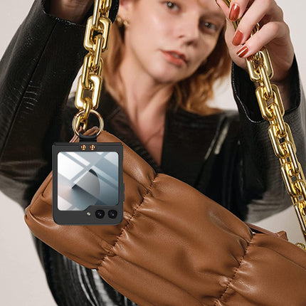 Mobizang Ultra Thin PC Ring Back Case for Samsung Galaxy Flip6 / Z Flip 6 | Shockproof Slim Hard Protective Cover (Black)