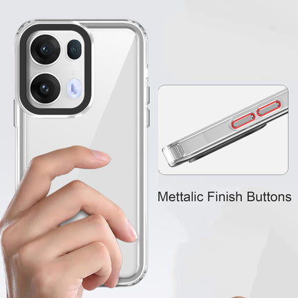 Mobizang Warrior Acrylic Clear Back Cover For Oppo Reno 13 Pro 5G | Slim Shockproof [Military Grade Protection] Hybrid Bumper Case (Clear Sides)