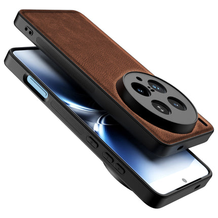 Mobizang Tux Leather Back Cover for Vivo X200 Ultra | Slim Shockproof Camera Protection Bumper Case (Brown)
