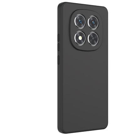 Mobizang Matte Protective Lens Flexible Back Cover for Redmi Note 14 Pro (5G) | Slim Silicone with Soft Lining Shockproof Full Body Bumper Case (Black)