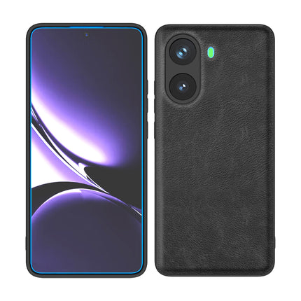 Mobizang Tux Leather Back Cover for Poco X7 Pro 5G | Slim Shockproof Camera Protection Bumper Case (Black)
