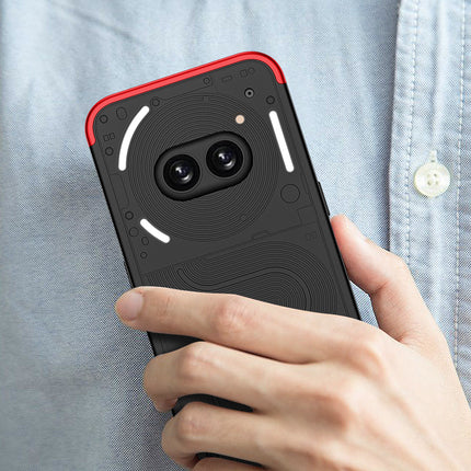Kapa Double Dip Full 360 Protection Back Case Cover for Nothing Phone 2A (Black-Red)
