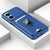 Kapa Bisen Back Cover for Redmi Note 13 Pro (5G) | Inbuilt Camera Slider Ring Stand and Card Pocket Shockproof Slim Bumper Back Case (Blue)