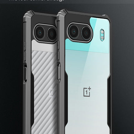 Mobizang Bull Clear Back Cover for OnePlus Nord 4 | [Military Grade Protection] Shock Proof Slim Hybrid Bumper Case (Black)