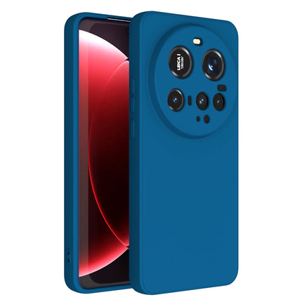 Mobizang Matte Protective Lens Flexible Back Cover for Xiaomi 15 Ultra | Slim Silicone with Soft Lining Shockproof Full Body Bumper Case (Blue)