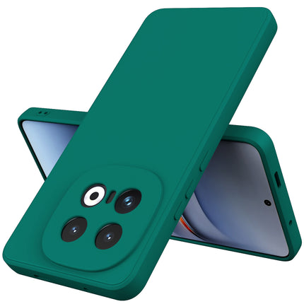 Mobizang Matte Protective Lens Flexible Back Cover for Iqoo 13 (5G) | Slim Silicone with Soft Lining Shockproof Full Body Bumper Case (Green)