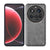 Mobizang Tux Leather Back Cover for Xiaomi 15 Ultra | Slim Shockproof Camera Protection Bumper Case (Grey)