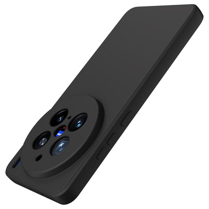 Mobizang Matte Protective Lens Flexible Back Cover for Vivo X200 Pro (5G) | Slim Silicone with Soft Lining Shockproof Full Body Bumper Case (Black)