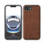 Mobizang Tux Leather Back Cover for Apple iPhone 16E | Slim Shockproof Camera Protection Bumper Case (Brown)