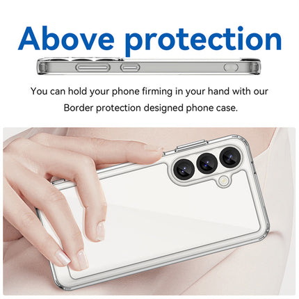 Mobizang Unicorn Acrylic Clear Back Cover For Samsung Galaxy S25 Plus | Slim Shockproof [Military Grade Protection] Hybrid Bumper Case (Clear Sides)