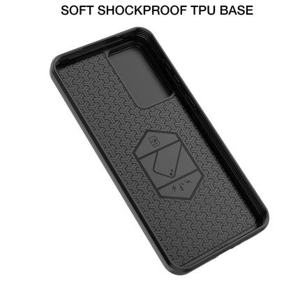 Mobizang Armor Slider Back Cover for Samsung Galaxy S25 | Inbuilt Ring + Camera Slider Shockproof Lens Protection Bumper Back Case (Blue)
