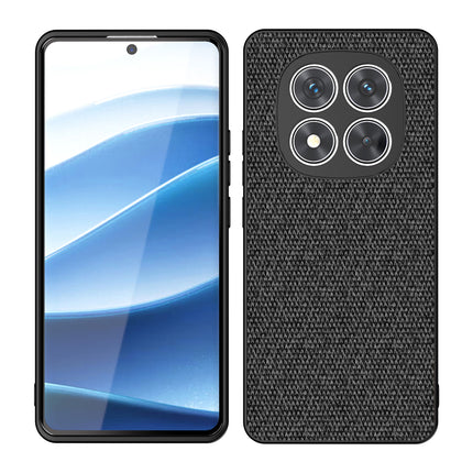 Mobizang Soft Full Fabric Protective Back Case Cover for Redmi Note 14 Pro Plus | Shockproof Slim Hard Anti Slip Back Case (Black)