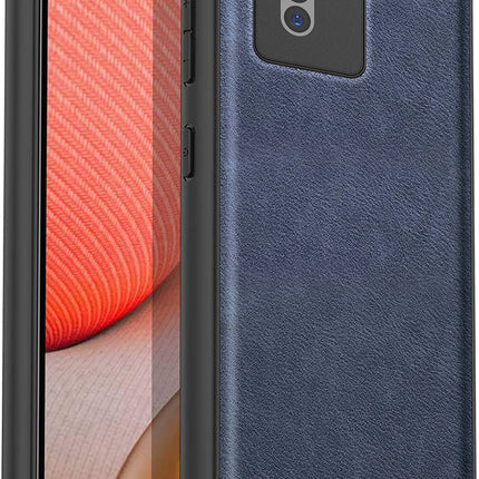 Kapa Tux Leather Back Cover for Oppo F25 Pro (5G) | Slim Shockproof Camera Protection Bumper Case (Blue)