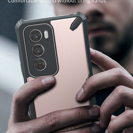 Mobizang Bull Clear Back Cover for Oppo Reno 12 (5G) | [Military Grade Protection] Shock Proof Slim Hybrid Bumper Case (Black)