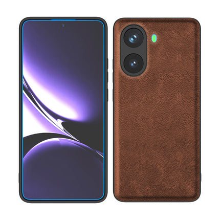 Mobizang Tux Leather Back Cover for Poco X7 Pro 5G | Slim Shockproof Camera Protection Bumper Case (Brown)