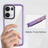 Mobizang Warrior Acrylic Clear Back Cover For Oppo Reno 13 Pro 5G | Slim Shockproof [Military Grade Protection] Hybrid Bumper Case (Purple Sides)