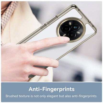 Mobizang Unicorn Acrylic Clear Back Cover For Realme 14 Pro 5G | Slim Shockproof [Military Grade Protection] Hybrid Bumper Case (Grey Sides)