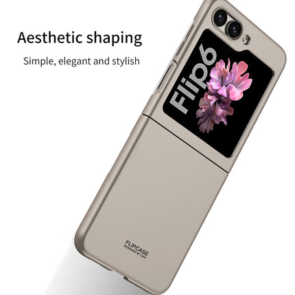Mobizang Ultra Thin Back Case for Samsung Galaxy Flip6 / Z Flip 6 | Full Body Protection Hard Back Cover (Titanium)