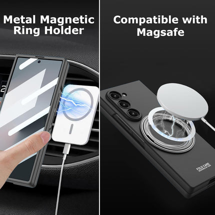 Mobizang Ultra Thin Magsafe Ring Back Case for Samsung Galaxy Z Fold 6 | Shockproof Slim Hard Protective Cover (Black)