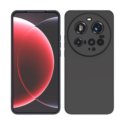Mobizang Matte Protective Lens Flexible Back Cover for Xiaomi 15 Ultra | Slim Silicone with Soft Lining Shockproof Full Body Bumper Case (Black)