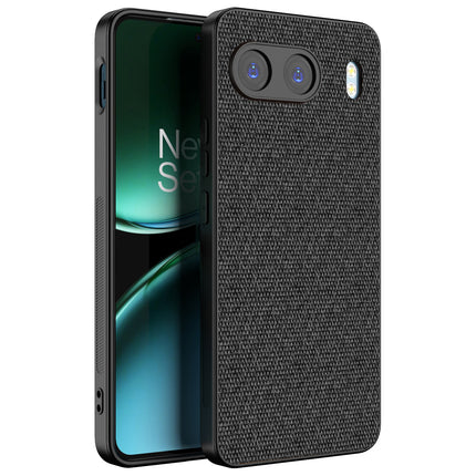 Mobizang Soft Full Fabric Protective Back Case Cover for OnePlus Nord 4 | Shockproof Slim Hard Anti Slip Back Case (Black)