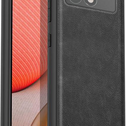 Kapa Tux Leather Back Cover for Poco X6 PRO | Slim Shockproof Camera Protection Bumper Case (Black)