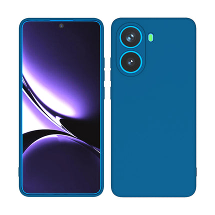 Mobizang Matte Protective Lens Flexible Back Cover for Poco X7 Pro 5G | Slim Silicone with Soft Lining Shockproof Full Body Bumper Case (Blue)