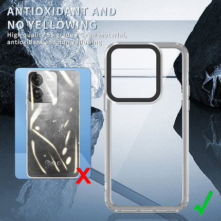 Mobizang Warrior Acrylic Clear Back Cover For IQOO Z9 | Slim Shockproof [Military Grade Protection] Hybrid Bumper Case (Clear Sides)