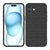 Mobizang Soft Full Fabric Protective Back Case Cover for Apple iPhone 16 Plus | Shockproof Slim Hard Anti Slip Back Case (Black)