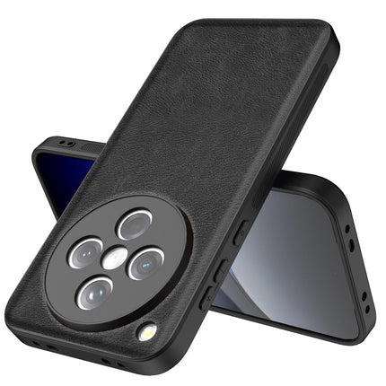 Mobizang Tux Leather Back Cover for Oppo Find X8 | Slim Shockproof Camera Protection Bumper Case (Black)